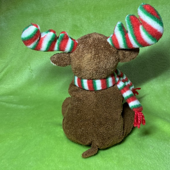 Ty Pluffies Merry Moose Reindeer Brown Soft Plush Tylux 2006 Christmas - Picture 3 of 8